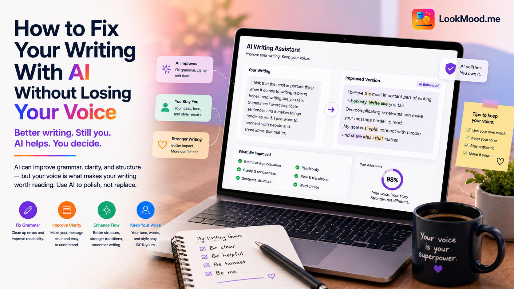 How to Fix Your Writing With AI Without Losing Your Voice