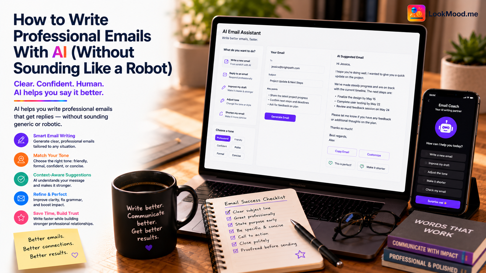 How to Write Professional Emails With AI (Without Sounding Like a Robot)