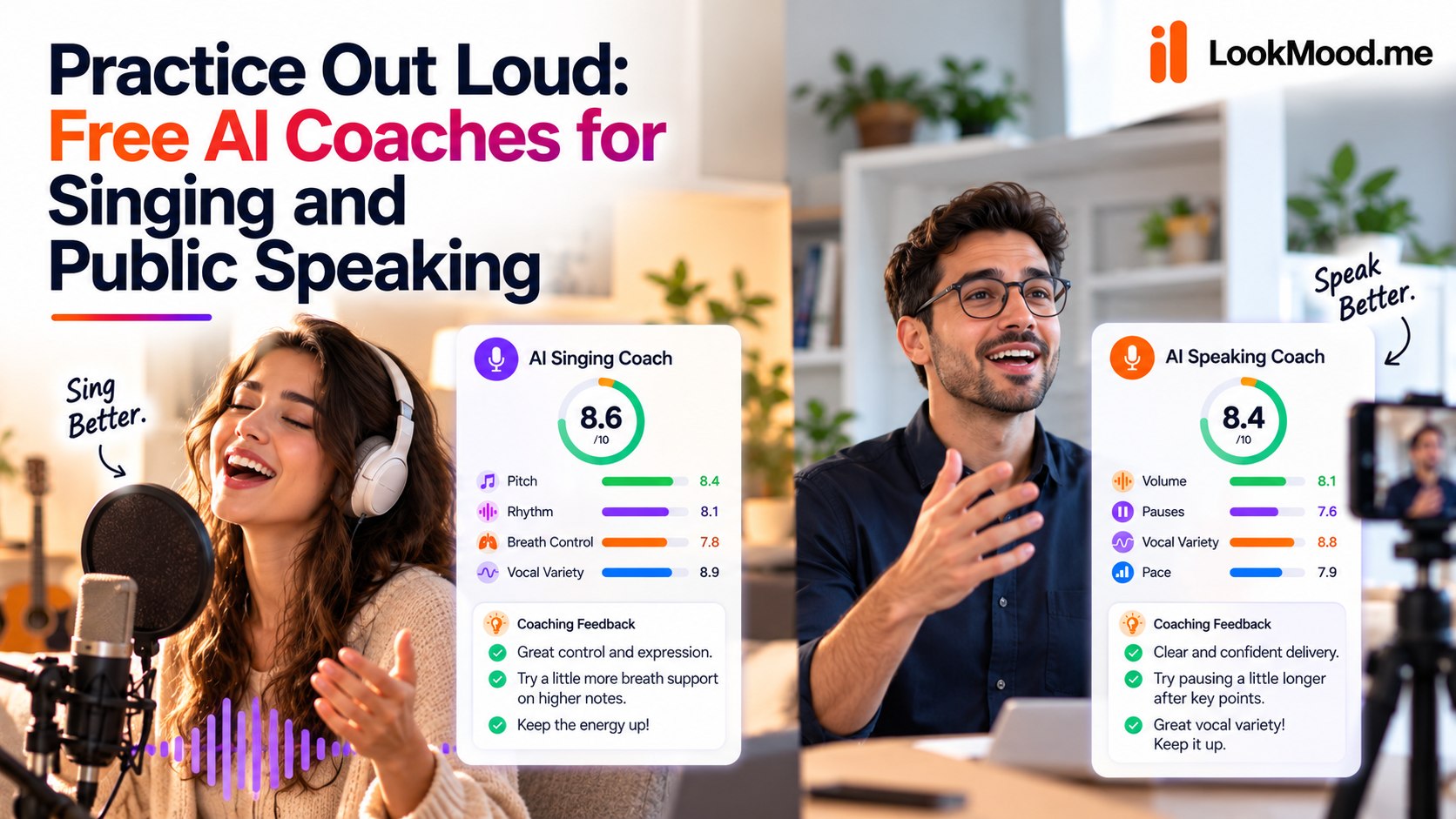 Practice Out Loud: Free AI Coaches for Singing and Public Speaking