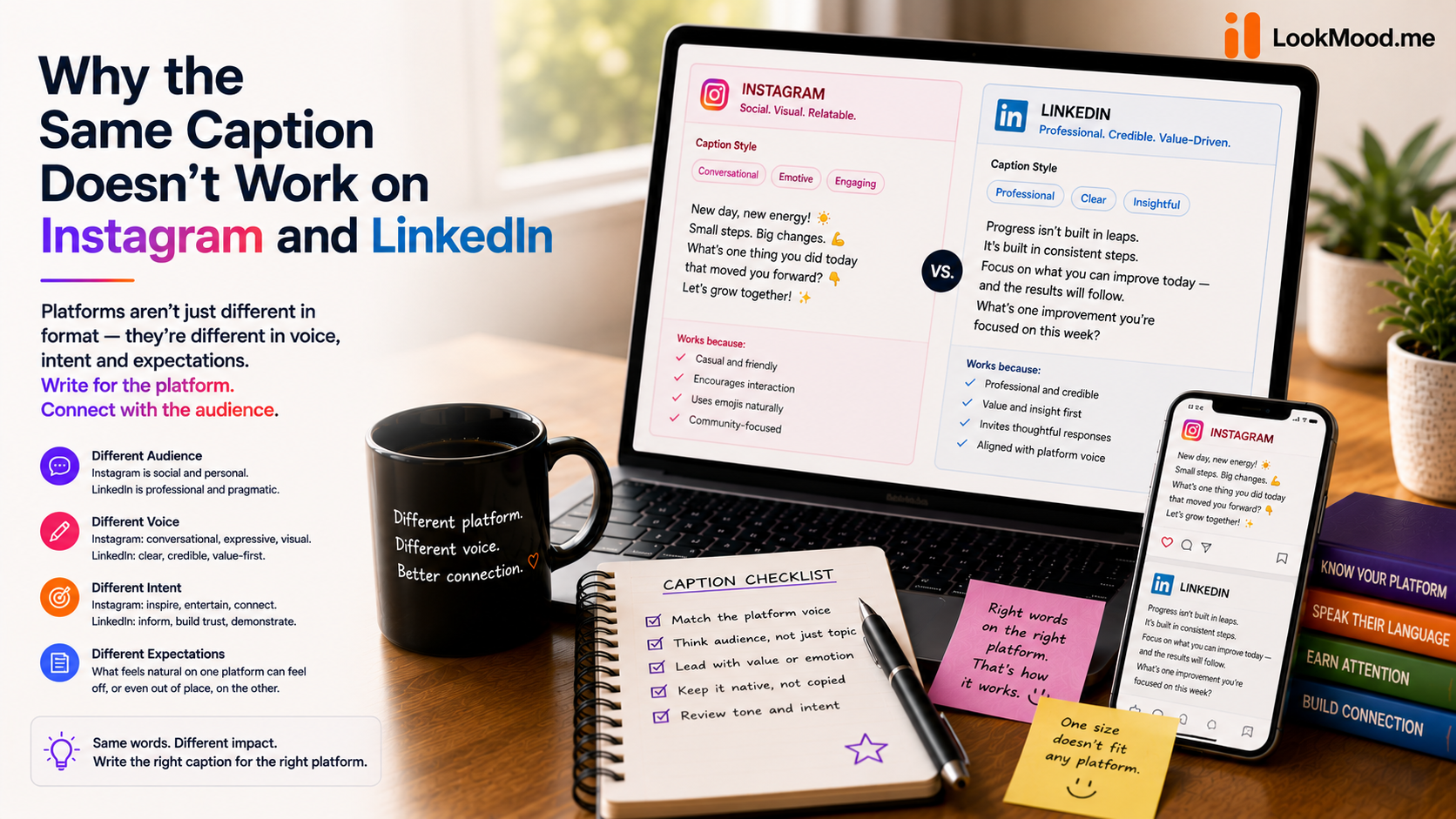 Why the Same Caption Doesn't Work on Instagram and LinkedIn